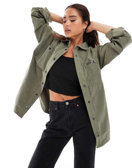 Chaqueta verde piedra estilo camisa de pana Blue Point Creek de Columbia
