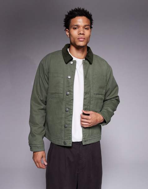 Chaqueta verde salvia de estilo camionero con solapas en contraste de Good For Nothing - view 1