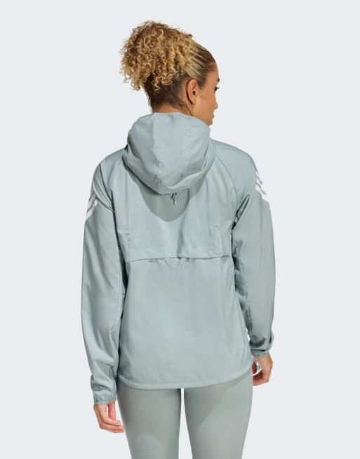 Chaqueta verde salvia maravilla para correr Adi365 Iconic de adidas Performance, 2 de 4
