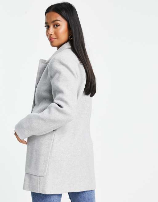 Chaquetón de vestir gris con solapas de Forever New Petite, 2 de 4