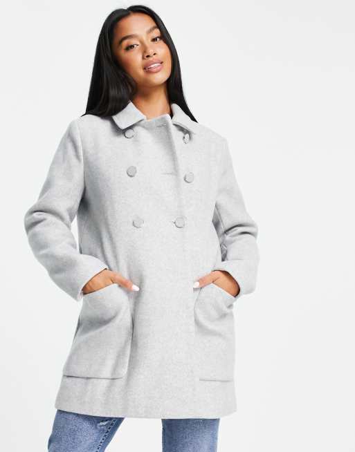 Chaquetón de vestir gris con solapas de Forever New Petite, 4 de 4