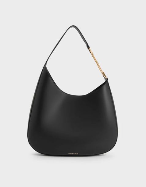 Charles & Keith Agatha shoulder bag in black - view 1