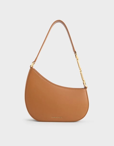 Charles & Keith Agatha shoulder bag in brown - view 1
