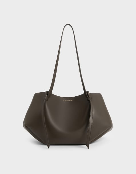 Charles & Keith Calla tote bag in dark moss - view 1