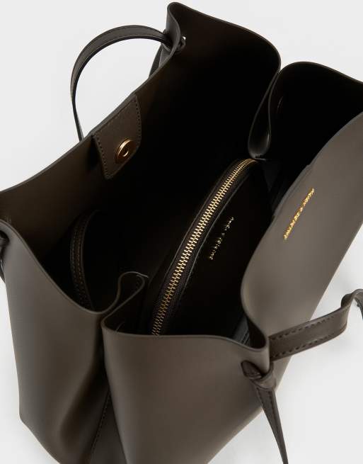 Charles & Keith Calla tote bag in dark moss, 3 of 3