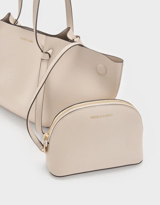 Charles & Keith Calla tote bag in oat, 2 of 4