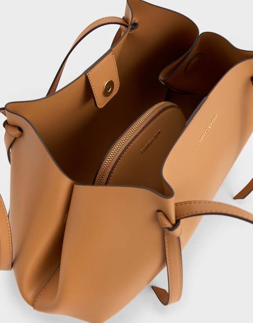 Charles & Keith Calla tote bag in toffee, 3 of 4