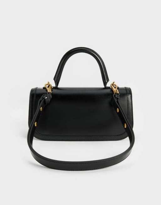 Charles & Keith Charlot top handle bag in black, 2 of 4