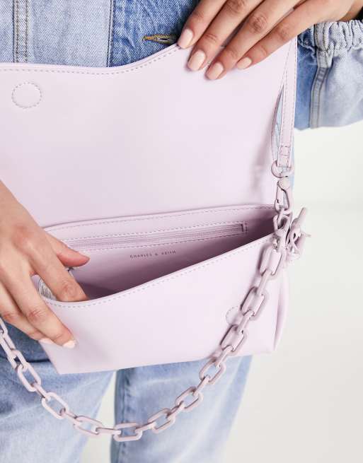 Charles Keith crossbody bag in lilac