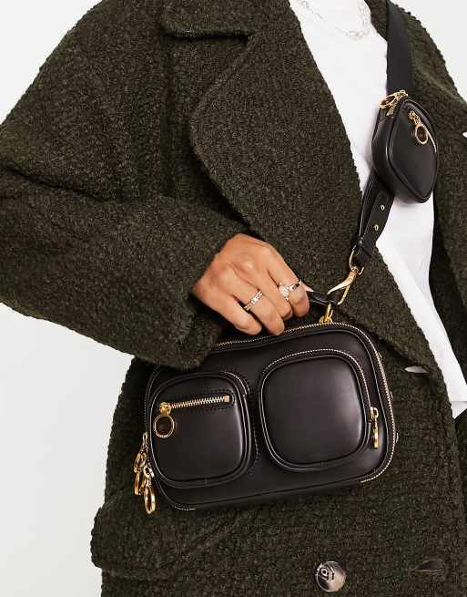 Charles & Keith - Crossbody-kamerataske i sort utility-stil