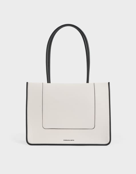Charles & Keith Daylla tote bag in cream - view 1