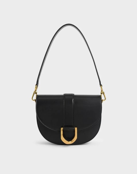 Charles & Keith Gabine crossbody bag in black - view 1