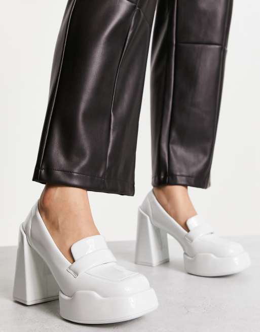 White patent court clearance shoes