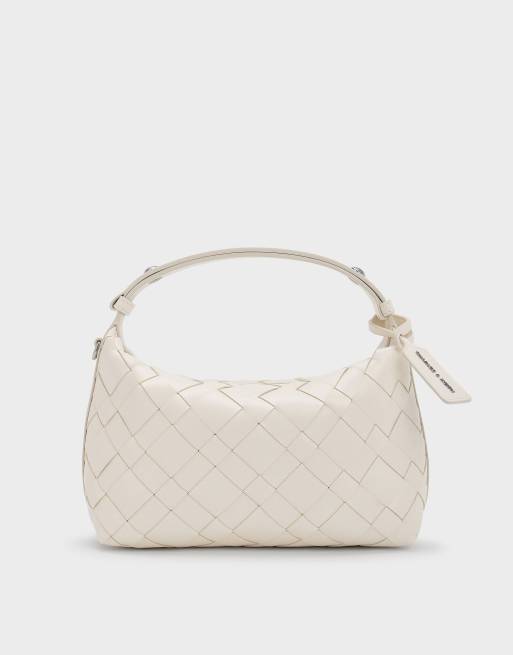 Charles & Keith Ivette woven shoulder bag in cream, 3 of 4