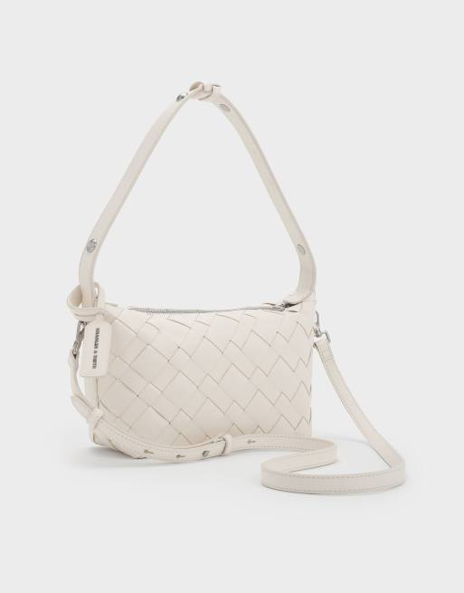 Charles & Keith Ivette woven shoulder bag in cream, 4 of 4