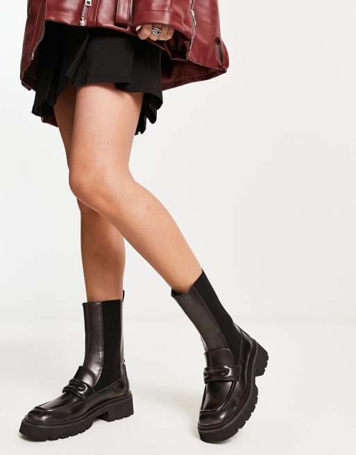 Charles & Keith - Kuitlaarzen met metalen detail in gunmetal 