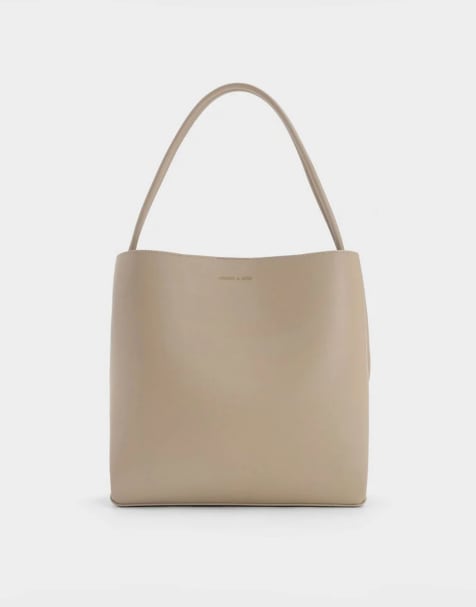 Charles & Keith Leia tote bag in taupe - view 1