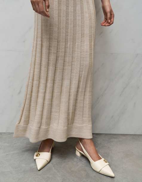 Charles & Keith Marley slingback pumps in chalk - view 1