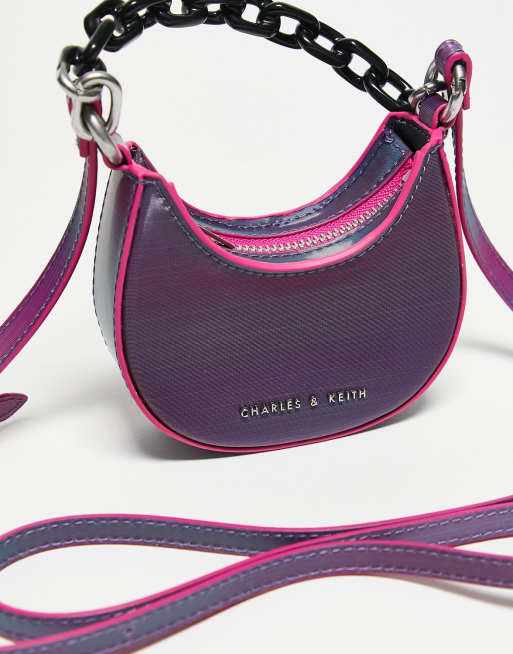 Charles & Keith + Chunky Chain Handle Crossbody Bag