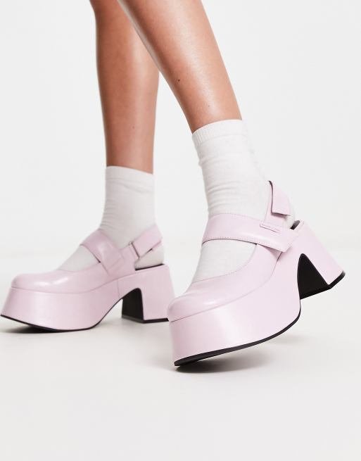 Pale pink sale mary jane shoes