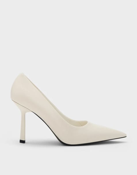 Charles & Keith Pointed-toe pumps in cream - view 1