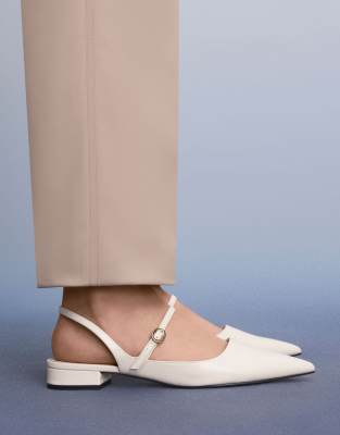  Roxane slingback mary jane flats in chalk