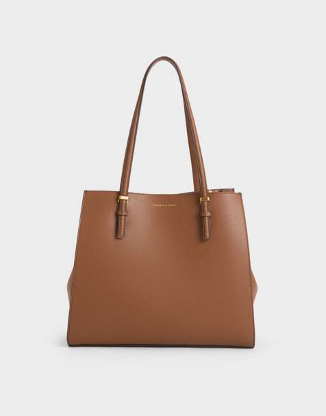 Charles & Keith Sansa tote bag in chocolate - view 1