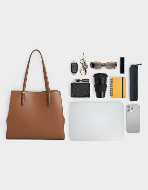 Charles & Keith Sansa tote bag in chocolate, 4 of 4