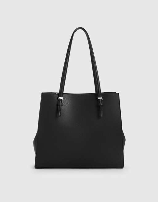 Charles & Keith Sansa tote bag in noir, 3 of 4