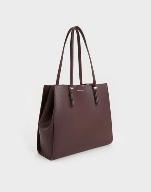 Charles & Keith Sansa tote bag in plum, 4 of 4