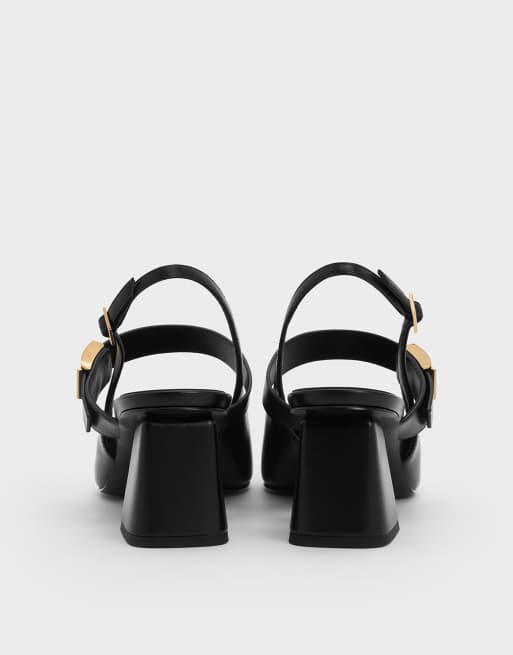 Charles & Keith Yvette mary jane slingback pumps in black, 3 of 4