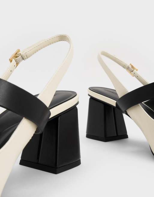 Charles & Keith Yvette mary jane slingback pumps in chalk, 4 of 4