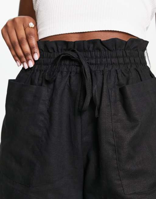 Charlie Holiday Kadie relaxed shorts in black, 3 of 4