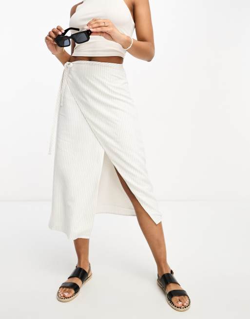 White knot shop midi skirt