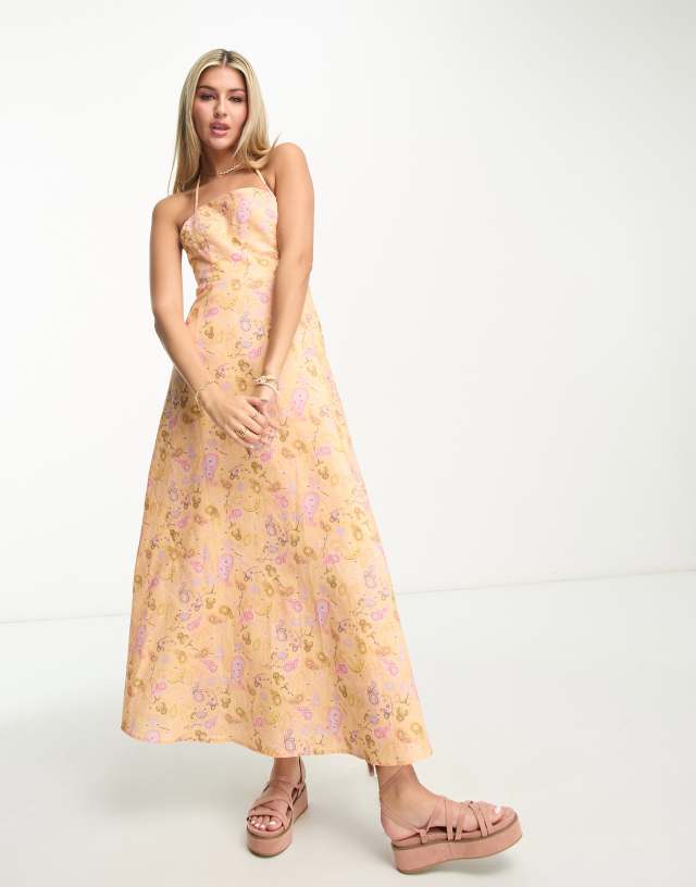 Charlie Holiday Maple printed maxi dress in paisley