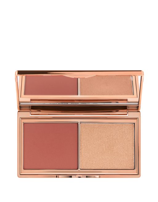 Charlotte Tilbury – Mini Hollywood Blush & Glow – Mała paleta z różem i rozświetlaczem – Medium/Deep