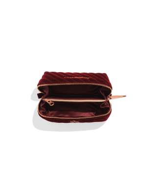 Charlotte Tilbury Organizer Velvet Makeup Bag - Small-red In Red
