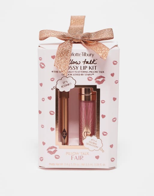 Charlotte Tilbury – Pillow Talk Mini Glossy Lips Duo – Lippen Duo in Pillow Talk Fair, 36 % Ersparnis, 3 von 5