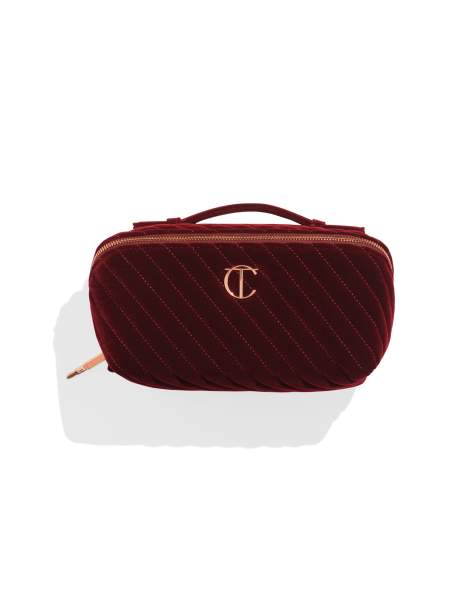 Charlotte Tilbury - Stor makeuptaske med organiseringslommer i velour - view 1