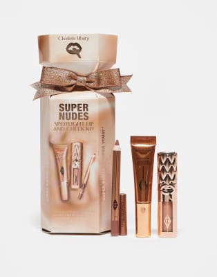 Charlotte Tilbury - Super Nudes Spotlight - Coffret pour les lèvres et les joues (38 % d'économies)
