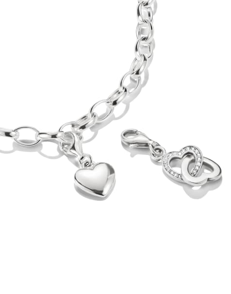 Charm con corazones de plata de ley 925 de Thomas Sabo - view 1