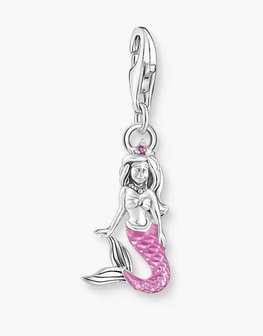 Charm en forma de sirenita rosa esmaltada en frío de plata de ley 925 de Thomas Sabo, 3 de 3