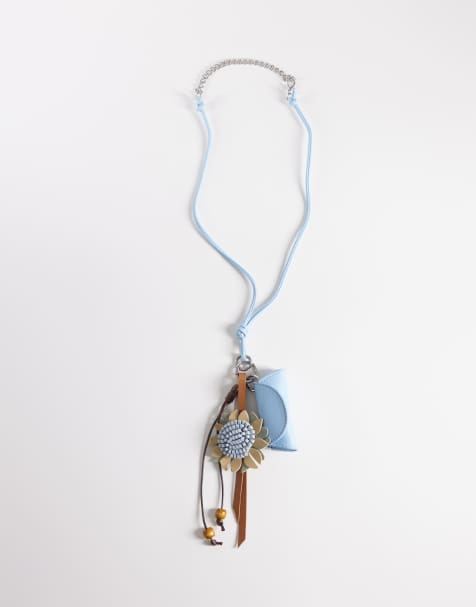 Charm para bolso azul con flor y funda para pintalabios de ASOS DESIGN - view 1