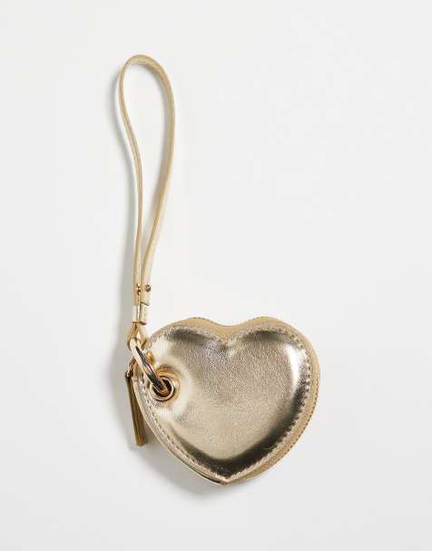 Charm para bolso dorado en forma de corazón de Mango - view 1