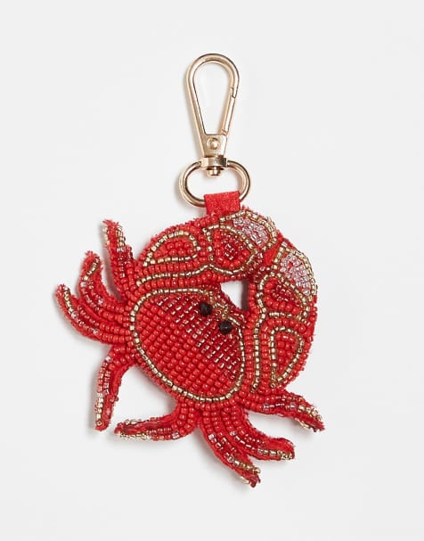 Charm para el bolso rojo con diseño de cangrejo de cuentas de ASOS DESIGN - view 1