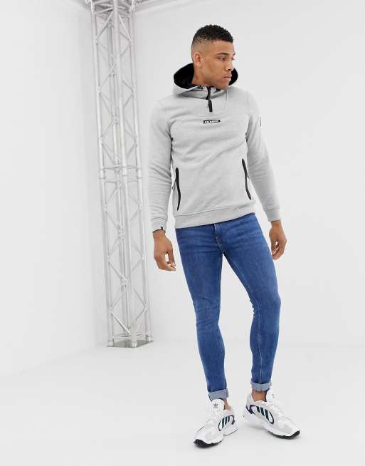 Chasin' - Clark - Hoodie met koordstoppers in lichtgrijs, 4 van 4