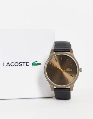 фото Часы с черным ремешком lacoste kyoto-черный цвет