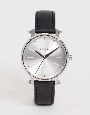 фото Часы с кожаным ремешком nixon a108 artifact kensington-черный