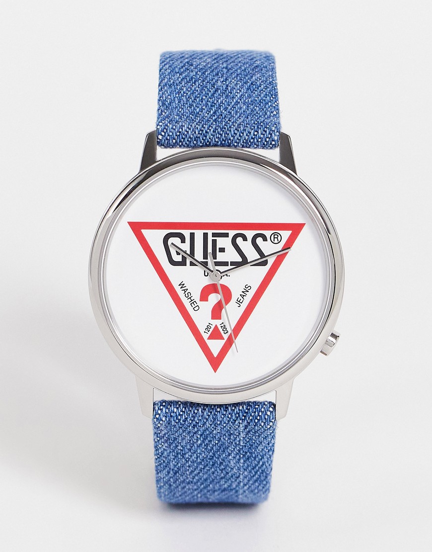 фото Часы с логотипом guess hollywood-голубой