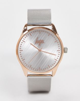 фото Часы с сетчатым браслетом hype-серый